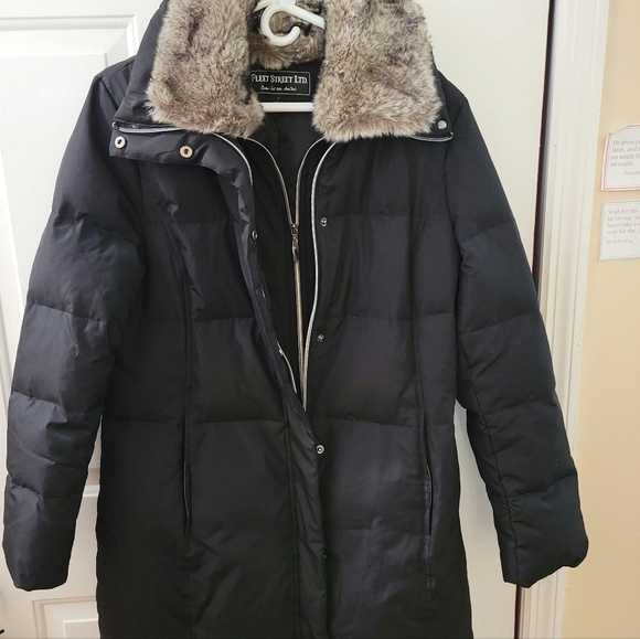 (Like New) Women's Fleet Street Hooded Faux Silk Jacket Size M. - Picture 10 of 15